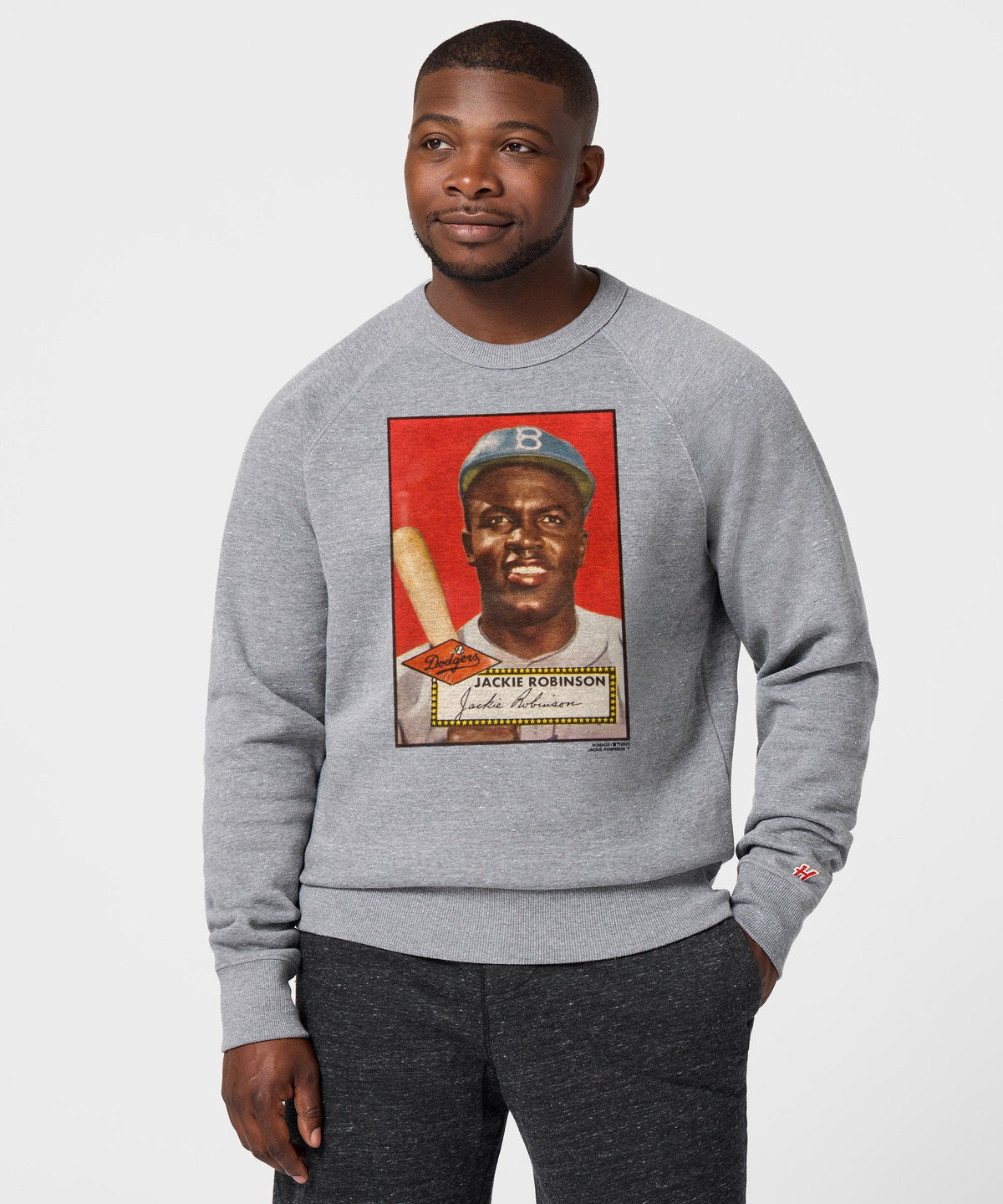1952 Topps Baseball Jackie Robinson Dodgers Crewneck product image 3